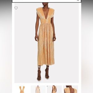 Sabina Musayev Luciana Pleated Midi Dress